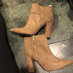 Tan booties